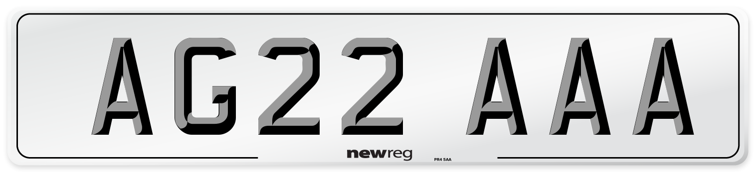 AG22 AAA Number Plate from New Reg